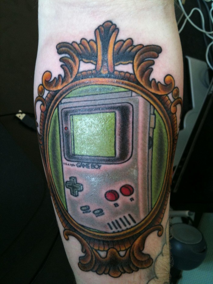 Game Boy tattoo in sketch work